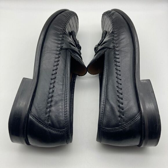Florsheim 18469 Alligator Print Black Leather Men’s Loafers Size 8 1/2 EEE main image 9
